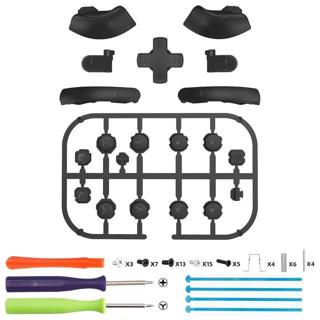Alt view image 2 of 7 - DIY Replacement Full Set Buttons for Joycon 2, Custom ABXY Direction Keys Dpad + - C Home Capture Release L R ZR ZL Trigger Buttons for Nintendo Switch 2 Controller - Black @