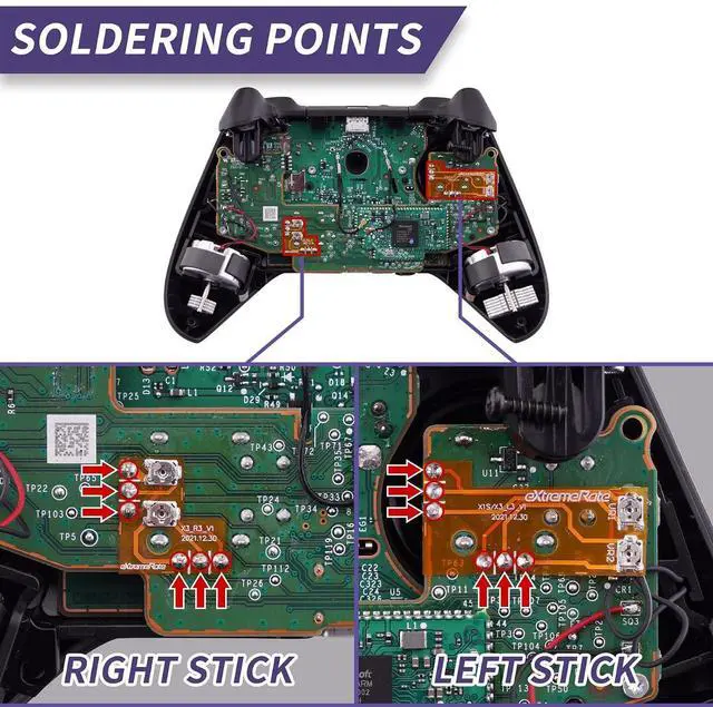 Alt view image 6 of 7 - Thumbsticks Drift Fix Kit for Xbox Series X & S Controller, Custom Accessories Analog Stick Drift Repair Board for Xbox Core Controller, for Xbox One Elite Wireless Controller @