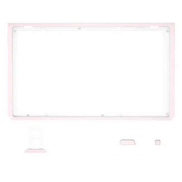 Alt view image 2 of 7 - Pink Front Back Plate for Nintendo Switch Console, NS Joycon Handheld Controller Housing with Full Set Buttons, Full Set Replacement Shell for Nintendo Switch - Switch NOT Included @