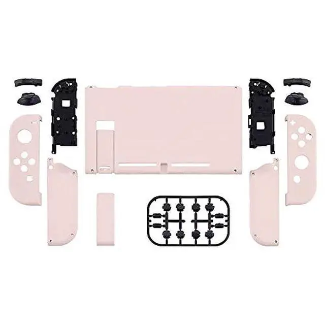 Alt view image 3 of 7 - Pink Front Back Plate for Nintendo Switch Console, NS Joycon Handheld Controller Housing with Full Set Buttons, Full Set Replacement Shell for Nintendo Switch - Switch NOT Included @