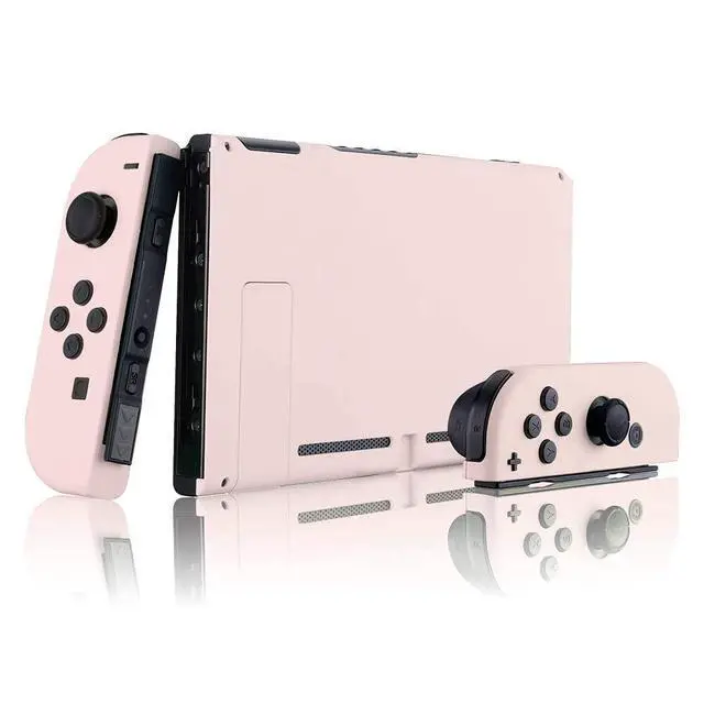 Alt view image 5 of 7 - Pink Front Back Plate for Nintendo Switch Console, NS Joycon Handheld Controller Housing with Full Set Buttons, Full Set Replacement Shell for Nintendo Switch - Switch NOT Included @