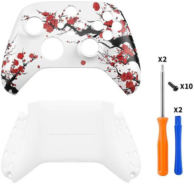 Main image of Custom Winter Blossom Patterned Shell + Bottom Shell for Xbox Series X/S Controller @