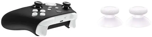 Main image of White Custom Thumbsticks + Replacement Buttons for Xbox Series X/S Controller @