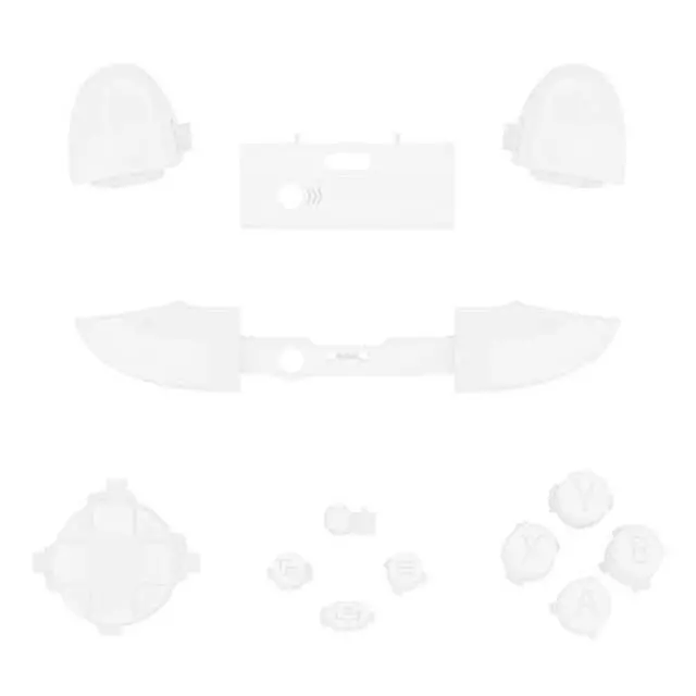 Alt view image 4 of 7 - White Custom Thumbsticks + Replacement Buttons for Xbox Series X/S Controller @