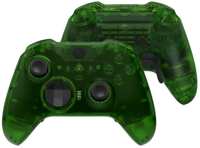 Main image of Full Set Shell Buttons for Xbox One Elite Series 2 Controller, Clear Green Replacement Faceplate Back Plate Bottom Shell with Buttons for Xbox Elite Series 2 Core Controller - Model 1797 @