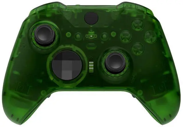 Alt view image 6 of 7 - Full Set Shell Buttons for Xbox One Elite Series 2 Controller, Clear Green Replacement Faceplate Back Plate Bottom Shell with Buttons for Xbox Elite Series 2 Core Controller - Model 1797 @