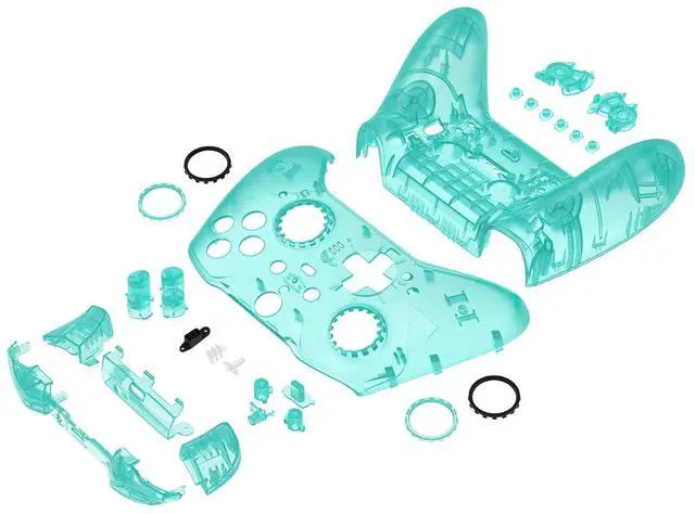 Alt view image 5 of 7 - Full Set Shell Buttons for Xbox One Elite Series 2 Controller, Emerald Green Replacement Faceplate Back Plate Bottom Shell with Buttons for Xbox Elite Series 2 Core Controller - Model 1797 @