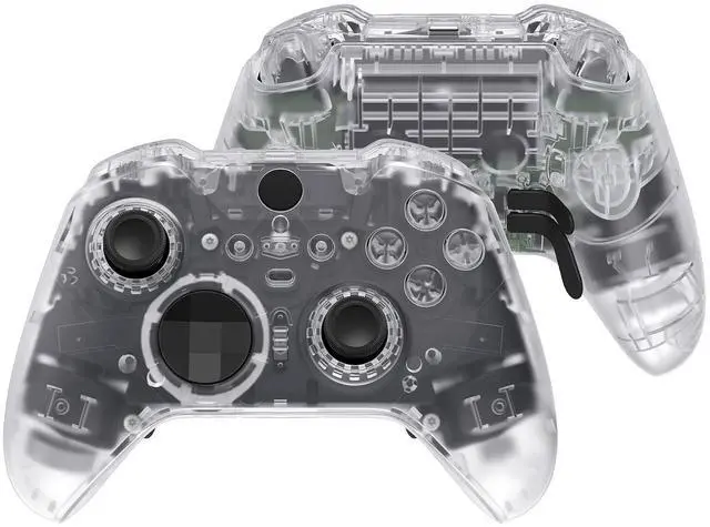 Main image of Full Set Shell Buttons for Xbox One Elite Series 2 Controller, Clear Replacement Faceplate Back Plate Bottom Shell Case with Buttons for Xbox Elite Series 2 Core Controller - Model 1797 @