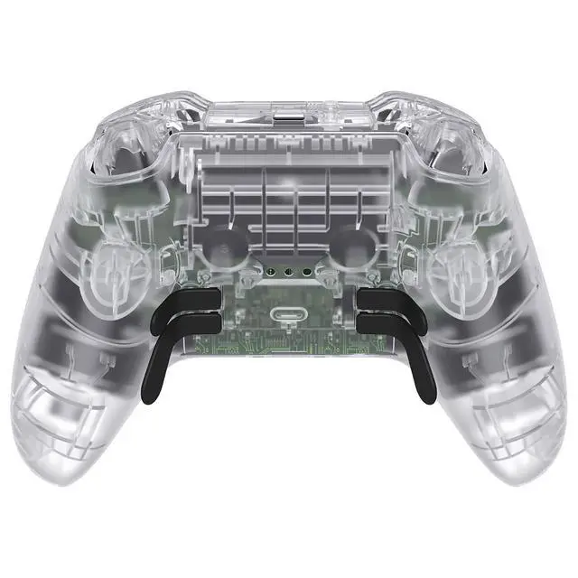 Alt view image 7 of 7 - Full Set Shell Buttons for Xbox One Elite Series 2 Controller, Clear Replacement Faceplate Back Plate Bottom Shell Case with Buttons for Xbox Elite Series 2 Core Controller - Model 1797 @