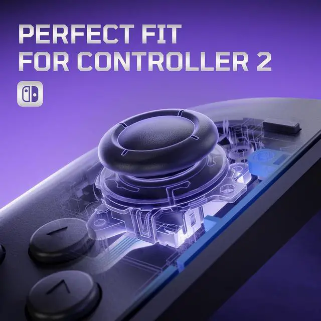 Alt view image 6 of 7 - Replacement 3D Joystick for Nintendo Switch 2 JoyCon, Controller Left Right Analog Stick Thumbsticks with Repair Tools for JoyCon 2, Multi-Colors Options - Clear Slate Black @