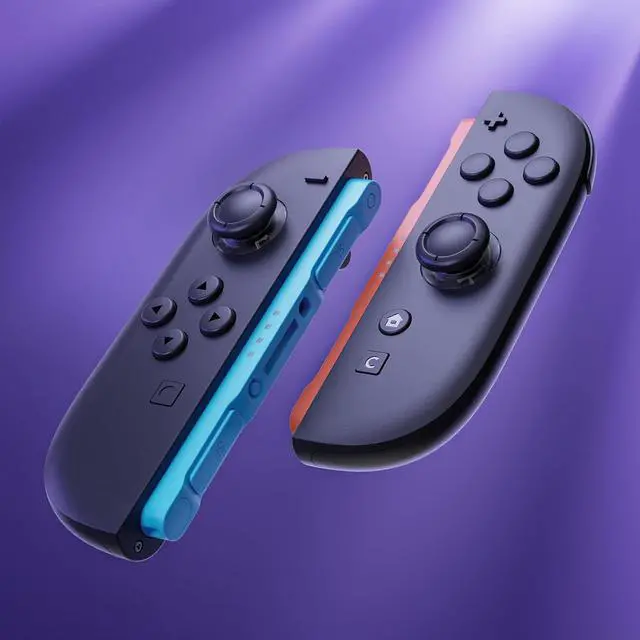 Alt view image 7 of 7 - Essence Version Replacement Shell Buttons + 3D Joystick for Nintendo Switch 2 JoyCon - Clear Slate Black @