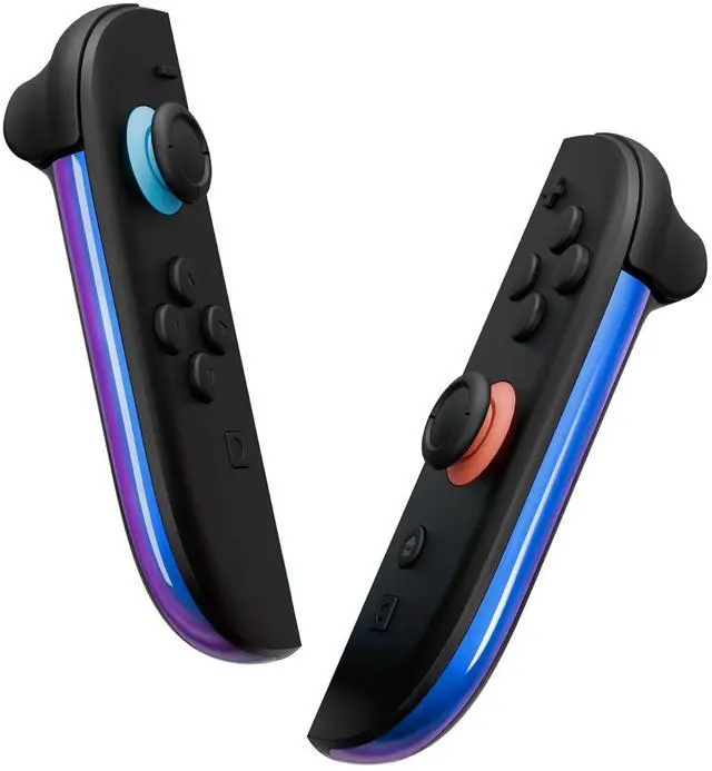 Alt view image 4 of 7 - Replacement Decorative Strips for Joycon 2, Custom DIY Decoration Strip Side Housing Trim Shell with Prying Stick for Nintendo Switch 2 Controller - Chameleon Purple Blue @