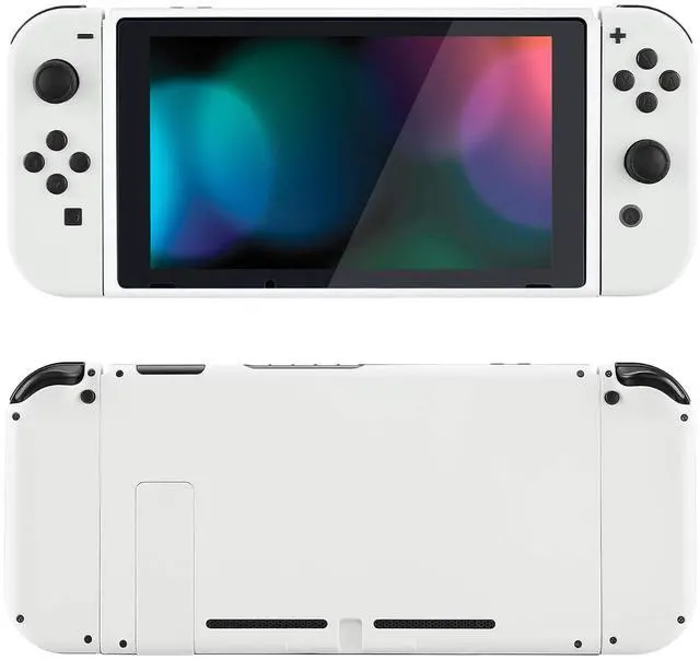 Main image of White Front Back Plate for Nintendo Switch Console, NS Joycon Handheld Controller Housing with Full Set Buttons, Full Set Replacement Shell for Nintendo Switch - Switch NOT Included @