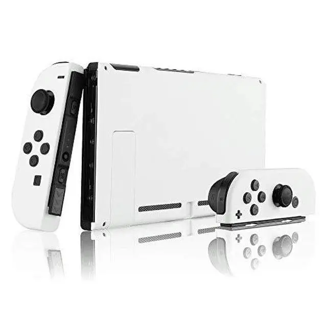 Alt view image 5 of 7 - White Front Back Plate for Nintendo Switch Console, NS Joycon Handheld Controller Housing with Full Set Buttons, Full Set Replacement Shell for Nintendo Switch - Switch NOT Included @