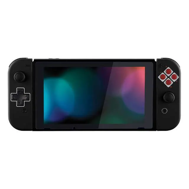 Alt view image 7 of 7 - Classics NES Style Soft Touch Back Plate for Nintendo Switch Console, NS Joycon Handheld Controller Housing (D-Pad Version) with Full Set Buttons, DIY Replacement Shell for Nintendo Switch @
