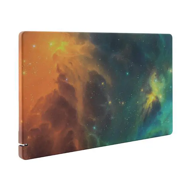 Alt view image 3 of 7 - Custom Soft Touch Grip Faceplate for Nintendo Switch Dock, Orange Star Universe Patterned DIY Replacement Housing Shell for Nintendo Switch Dock - Dock NOT Included @