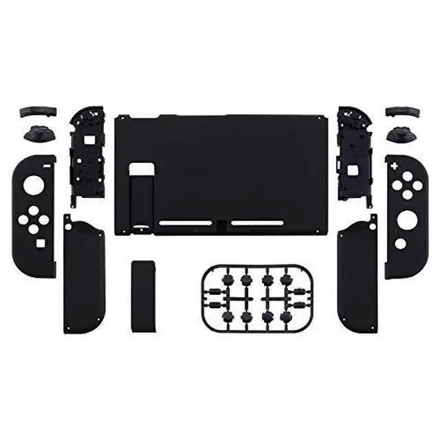 Alt view image 3 of 7 - Black Front Back Plate for Nintendo Switch Console, NS Joycon Handheld Controller Housing with Full Set Buttons, Full Set Replacement Shell for Nintendo Switch - Switch NOT Included @