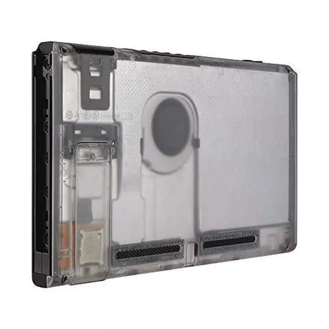Alt view image 5 of 7 - Back Plate for Nintendo Switch Console, NS Joycon Housing Shell (D-Pad Version) with Full Set Buttons, DIY Replacement Shell for Nintendo Switch - Transparent Clear @