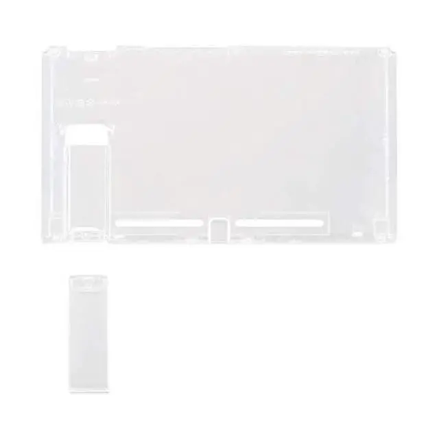 Alt view image 3 of 7 - Back Plate for Nintendo Switch Console, NS Joycon Housing Shell (D-Pad Version) with Full Set Buttons, DIY Replacement Shell for Nintendo Switch - Transparent Clear @
