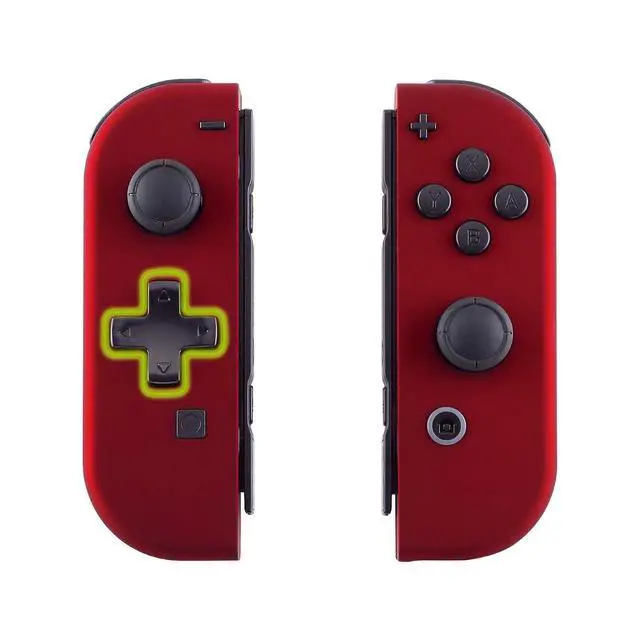 Alt view image 4 of 7 - Scarlet Red Joycon Housing Shell (D-Pad Version) with Full Set Buttons for Nintendo Switch, Replacement Faceplate for Nintendo Switch Dock Joy-Con Dock NOT Included @