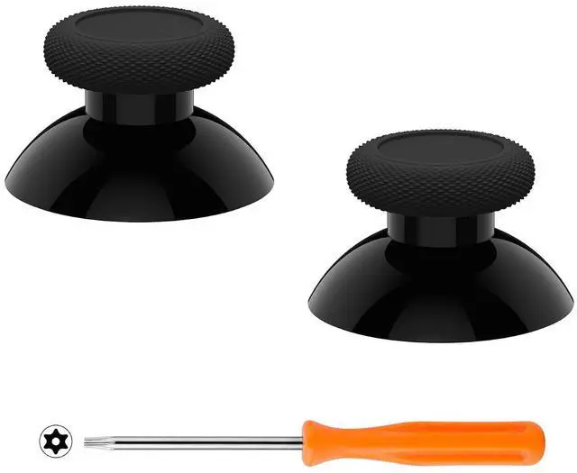 Main image of Replacement Thumbsticks for Xbox Series X & S, Joysticks Repair Kit for Xbox Wireless Controller, Custom Analog Stick Buttons for Xbox One S/X/Elite Controller - Black @