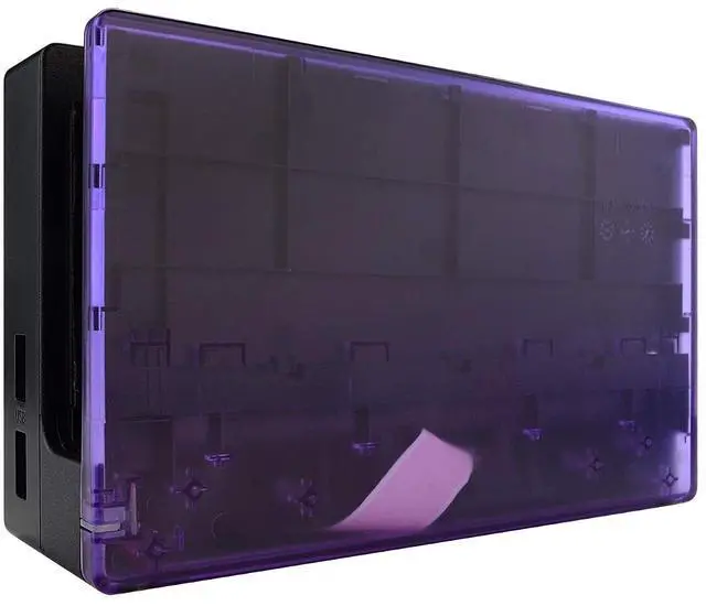 Alt view image 5 of 7 - Clear Atomic Purple Joycon Housing Shell (D-Pad Version) with Full Set Buttons for Nintendo Switch, Replacement Faceplate for Nintendo Switch Dock Joy-Con Dock NOT Included @