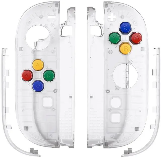 Alt view image 2 of 7 - Essence Version Replacement Shell Buttons + 3D Joystick for Nintendo Switch 2 JoyCon - Clear @