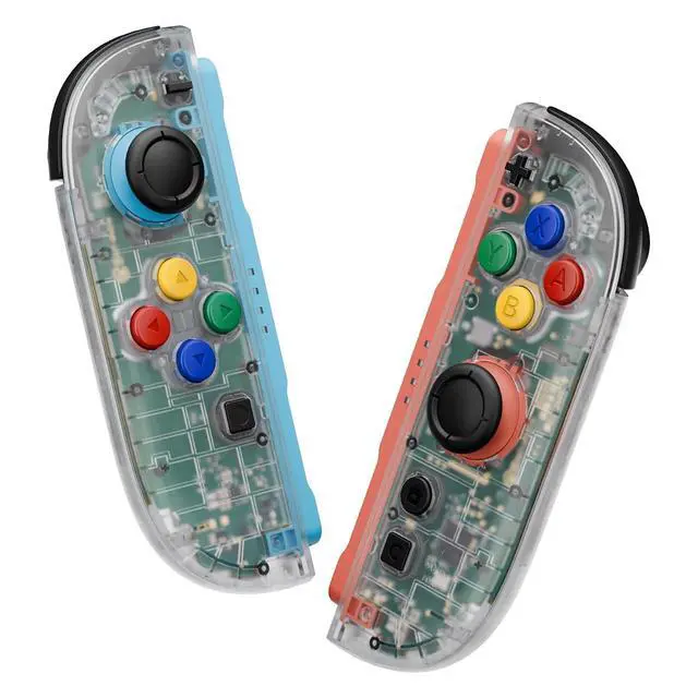 Alt view image 6 of 7 - Replacement Shell Buttons for Joycon 2, Housing Faceplate Case + Decorative Strips + ABXY Direction Keys + Tools for Nintendo Switch 2 Controller - Essence Version - Glow in Dark - Green @