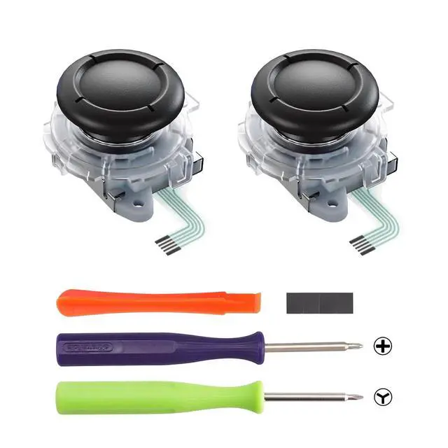 Alt view image 7 of 7 - Essence Version Replacement D-Pad Shell Buttons for + 3D Joystick for Nintendo Switch 2 JoyCon - Clear @