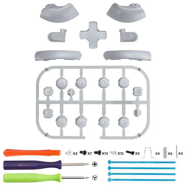 Alt view image 2 of 7 - DIY Replacement Full Set Buttons for Joycon 2, Custom ABXY Direction Keys Dpad + - C Home Capture Release L R ZR ZL Trigger Buttons for Nintendo Switch 2 Controller - New Hope Gray @