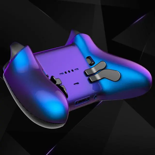 Alt view image 6 of 7 - Replacement Bottom Shell Case for Xbox Elite Series 2 Controller, Chameleon Purple Blue Back Housing Shell Cover for Xbox Elite Series 2 Core Controller Model 1797 - Without Controller @