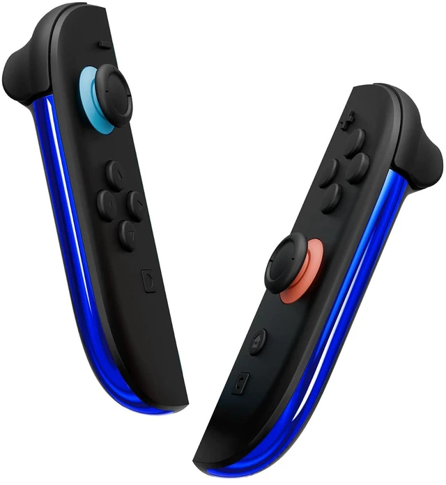Alt view image 4 of 7 - Replacement Decorative Strips for Joycon 2, Custom DIY Decoration Strip Side Housing Trim Shell with Prying Stick for Nintendo Switch 2 Controller - Chrome Blue @