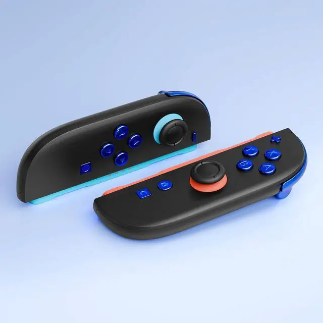 Alt view image 4 of 7 - DIY Replacement Full Set Buttons for Joycon 2, Custom ABXY Direction Keys Dpad + - C Home Capture Release L R ZR ZL Trigger Buttons for Nintendo Switch 2 Controller - Chrome Blue @