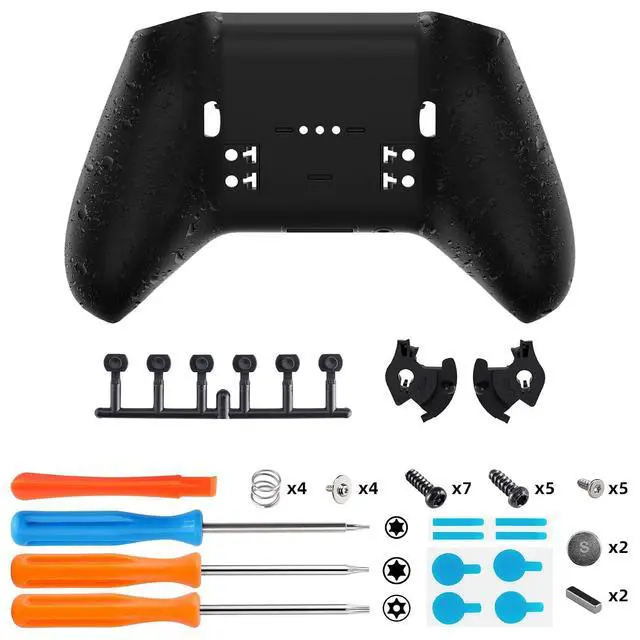 Alt view image 2 of 7 - Replacement Bottom Shell Case for Xbox Elite Series 2 Controller, Textured Black Non-Slip Back Housing Shell, 3D Splashing Cover for Xbox Elite Series 2 Core Wireless Controller Model 1797 @