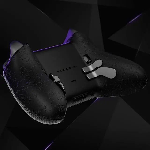Alt view image 6 of 7 - Replacement Bottom Shell Case for Xbox Elite Series 2 Controller, Textured Black Non-Slip Back Housing Shell, 3D Splashing Cover for Xbox Elite Series 2 Core Wireless Controller Model 1797 @