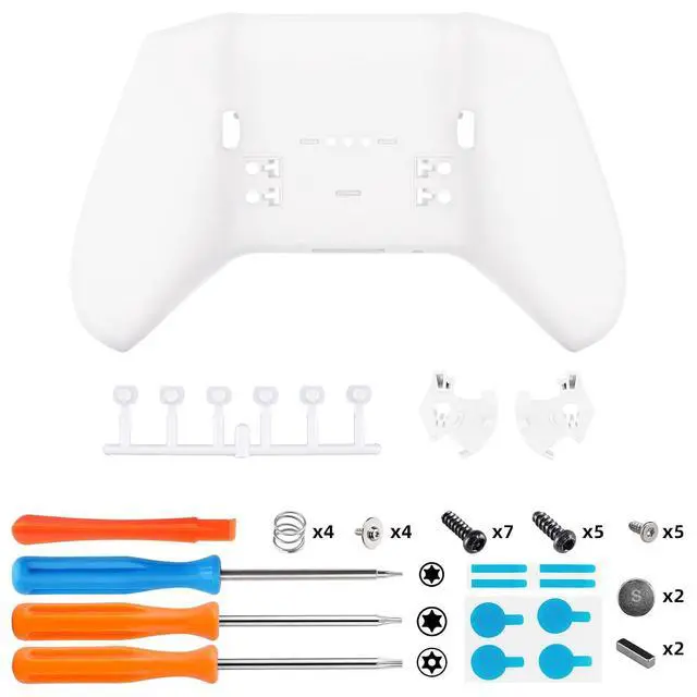 Alt view image 2 of 7 - Replacement Bottom Shell for Xbox One Elite Series 2 Controller, Custom White Back Housing Shell Cover for Xbox Elite Series 2 Core Wireless Controller Model 1797 @