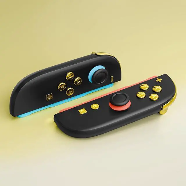 Alt view image 4 of 7 - DIY Replacement Full Set Buttons for Joycon 2, Custom ABXY Direction Keys Dpad + - C Home Capture Release L R ZR ZL Trigger Buttons for Nintendo Switch 2 Controller - Chrome Gold @