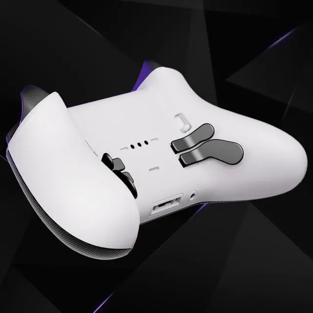 Alt view image 6 of 7 - Replacement Bottom Shell for Xbox One Elite Series 2 Controller, Custom White Back Housing Shell Cover for Xbox Elite Series 2 Core Wireless Controller Model 1797 @