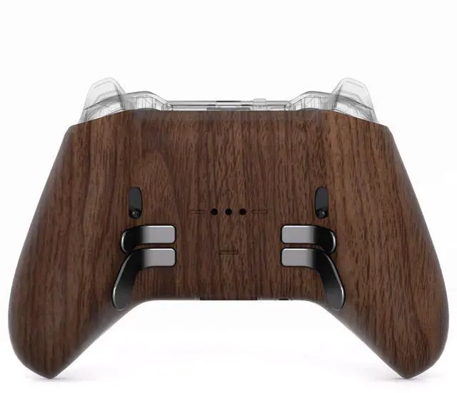 Alt view image 4 of 7 - Faceplate Shell + Bottom Shell for Xbox Elite Series 2, Elite Series 2 Core Controller - Wood Grain @