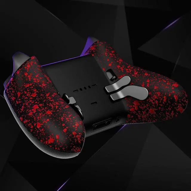 Alt view image 6 of 7 - Replacement Bottom Shell Case for Xbox Elite Series 2 Controller, Textured Red Non-Slip Back Housing Shell, 3D Splashing Cover for Xbox Elite Series 2 Core Wireless Controller Model 1797 @