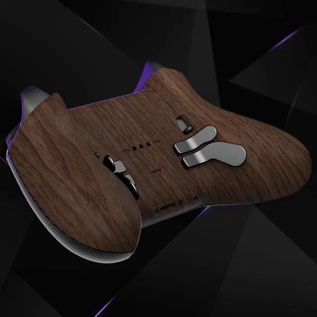 Alt view image 6 of 7 - Replacement Bottom Shell Case for Xbox Elite Series 2 Controller, Wood Grain Back Housing Shell Cover for Xbox Elite Series 2 Core Wireless Controller Model 1797 @