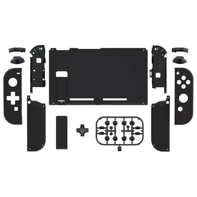 Alt view image 5 of 7 - Colorful Border Screen Protector +Black Dpad Version DIY Replacement Full Set Shell for Nintendo Switch @
