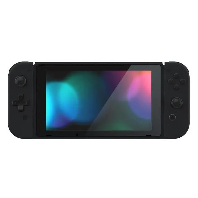 Alt view image 7 of 7 - Colorful Border Screen Protector +Black Dpad Version DIY Replacement Full Set Shell for Nintendo Switch @