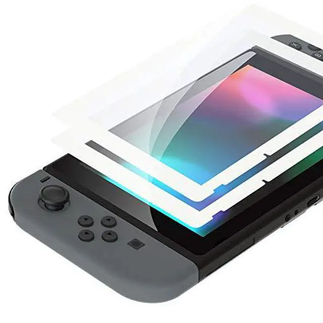 Alt view image 5 of 7 - Colorful Border Screen Protector + The Great Wave DIY Replacement Full Set Shell for Nintendo Switch @