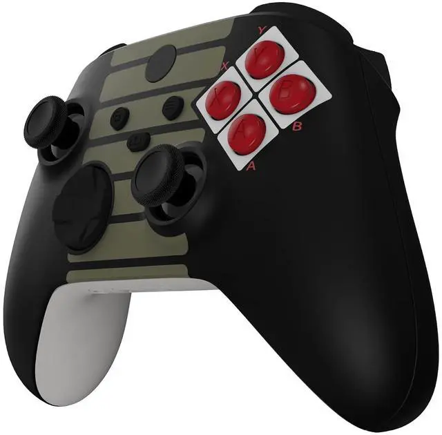 Alt view image 5 of 7 - Full Set Shell Buttons for Xbox Series X & S Controller, Classics NES Style Replacement Side Rails Grips Front Back Plate Cover for Xbox Core Wireless Controller @