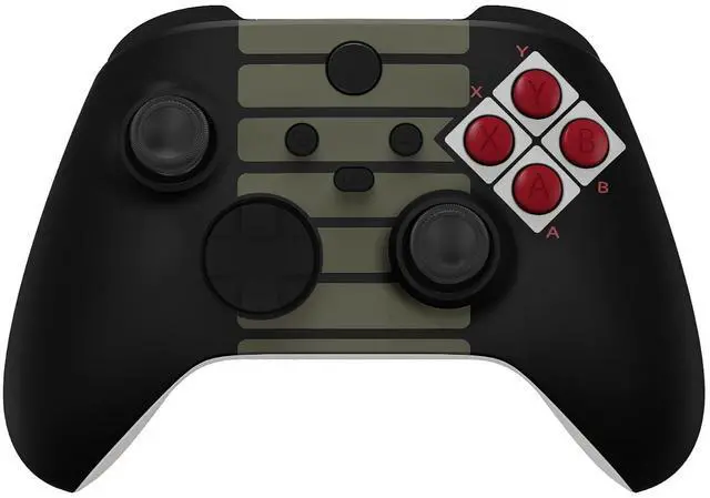 Alt view image 4 of 7 - Full Set Shell Buttons for Xbox Series X & S Controller, Classics NES Style Replacement Side Rails Grips Front Back Plate Cover for Xbox Core Wireless Controller @