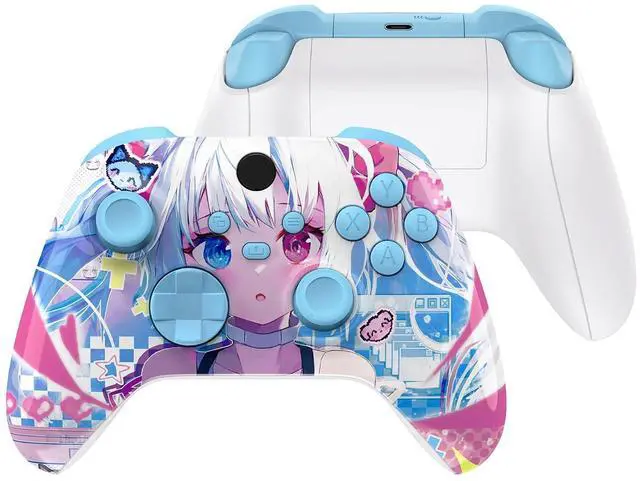 Main image of Full Set Shell Buttons for Xbox Series X & S Controller, MeWoow Custom Replacement Side Rails Grips Front Back Plate Cover for Xbox Core Wireless Controller - No Console @