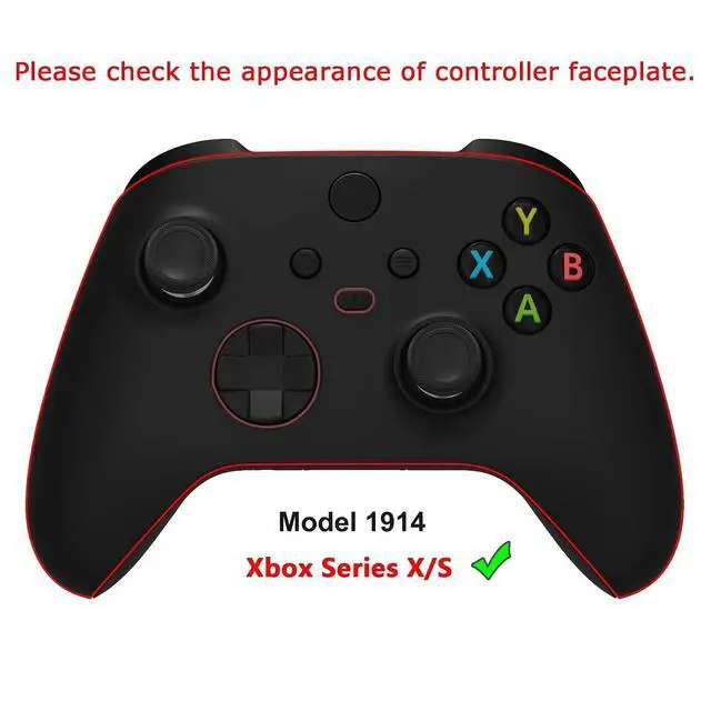 Alt view image 2 of 7 - Full Set Shell Buttons for Xbox Series X & S Controller, MeWoow Custom Replacement Side Rails Grips Front Back Plate Cover for Xbox Core Wireless Controller - No Console @