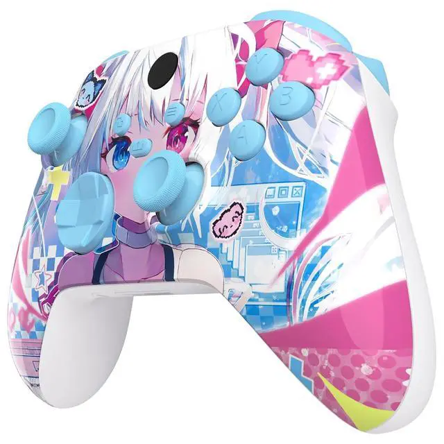 Alt view image 5 of 7 - Full Set Shell Buttons for Xbox Series X & S Controller, MeWoow Custom Replacement Side Rails Grips Front Back Plate Cover for Xbox Core Wireless Controller - No Console @