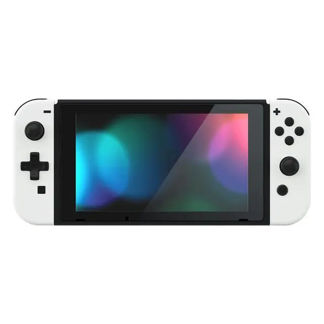 Alt view image 6 of 7 - Colorful Border Screen Protector +White Dpad Version DIY Replacement Full Set Shell for Nintendo Switch @